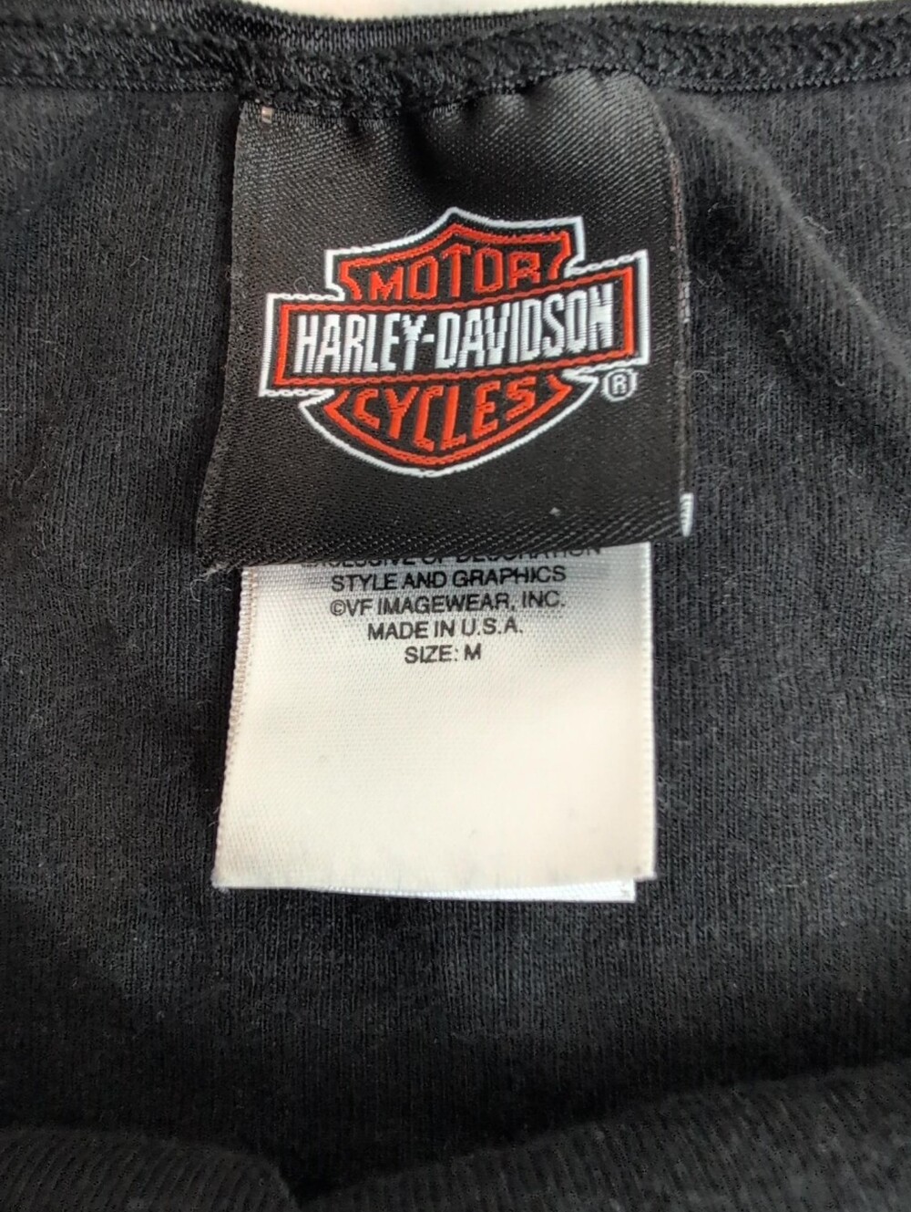 Harley Davidson Womens M Tattoo Heart Swallow Cami Tank Dodge City Kansas Y2K - Picture 3 of 6